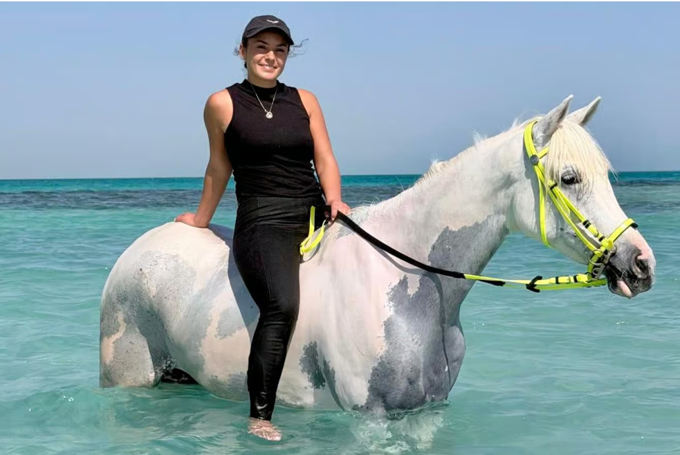 Hurghada: Beach & Desert Horse Riding + Swim with Horses